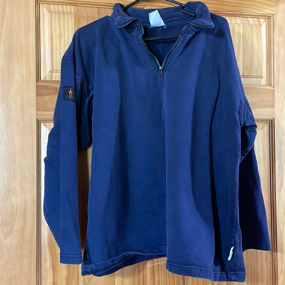 Crude flame resistant 1/4 zip pullover